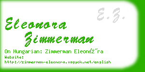 eleonora zimmerman business card